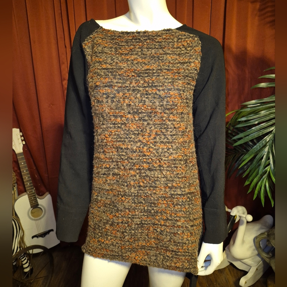THML Long Sleeve Sweater Tunic Hi-Lo Hemline Size Medium